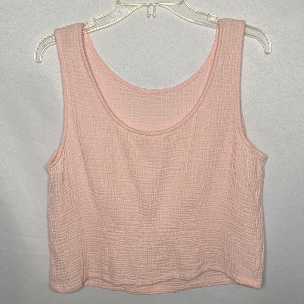 Carve Designs Gauze Tank Top Women's Medium in Light Pink - Picture 3 of 3